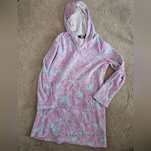 Lands End Kids Swim Cover-up, 6-7, Purple/turquoise tropical